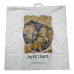 Duvet  bag-- plastic- gold printed  50pcs big size with handle 